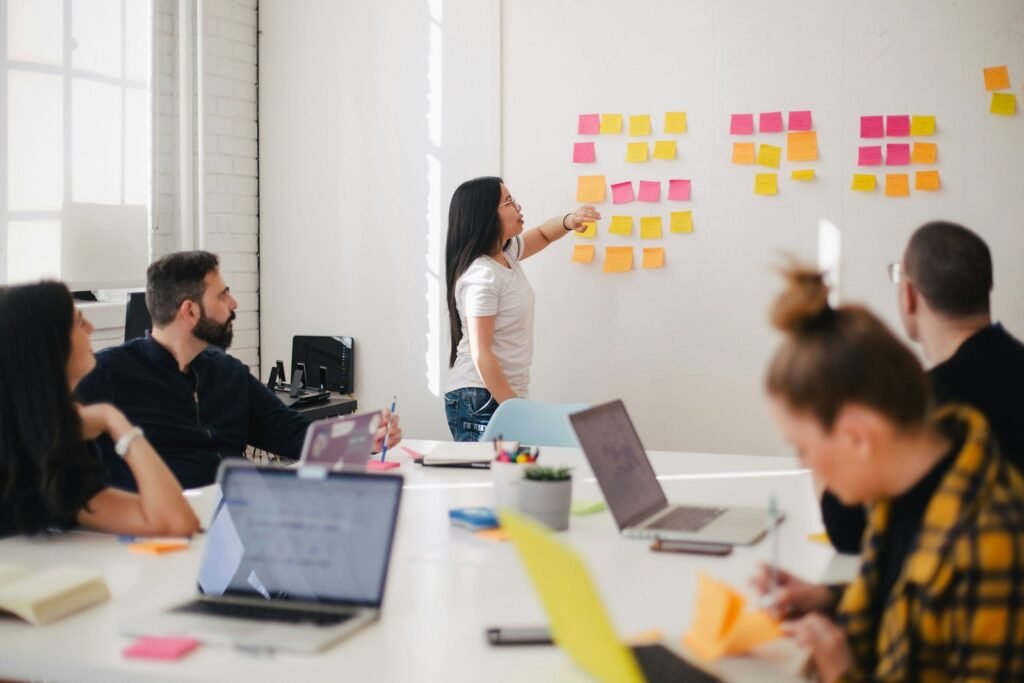 Right Click team planning a digital marketing campaign